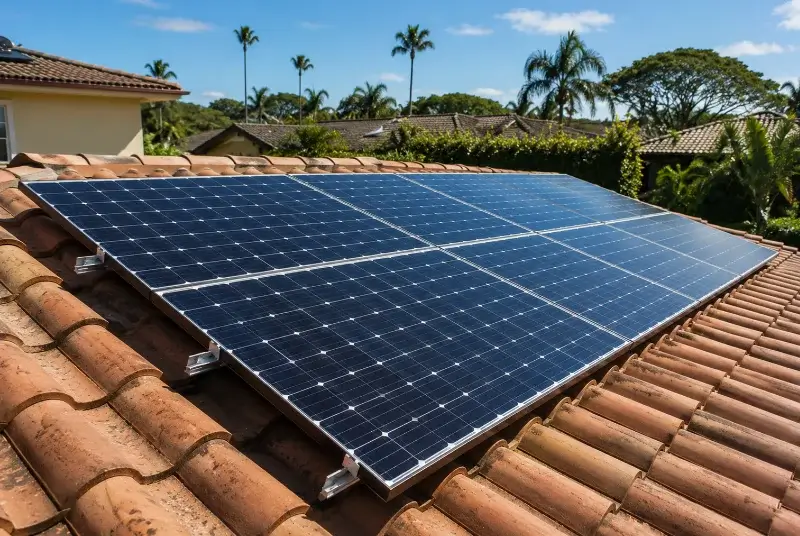 Installation de panneaux solaires à Sainte-Marie